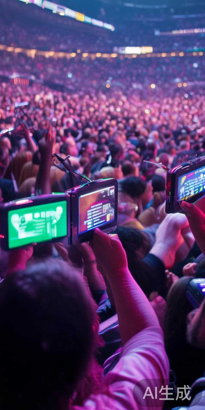 不仅仅是观赛，用户还能借助体验棒进行互动，比如投票